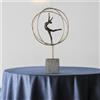 Statua di Ginnasta Minimalista Scultura con Base in Cemento Decorativo