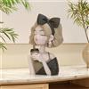 Statuetta Busto Di Ragazza, Da Tavolo, A Forma Di Bevanda Al Latte, In Resina,