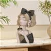 Statuetta Busto Di Ragazza, Da Tavolo, A Forma Di Bevanda Al Latte, In Resina,