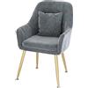 Sedia da Toeletta Design Moderno Sedia da Trucco a Conchiglia per Salotto,