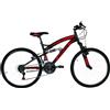 MASCIAGHI Bici 26 MTB Hogan FULL biammortizzata 18 velocità rosso nera