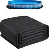 VEVOR Ovale Rivestimento per Piscina, Rivestimento per Piscine Fuori Terra, Tappetino Piscina Extra Spesso, Materiale Tessuto Geotessile Durevole Sottofondo, 457 x 914 cm 180 g/m² Nero