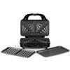 Salter 3-in-1 Macchina per spuntini - Tostapane, Macchina per waffle, Griglia per panini, Include piastre riscaldanti rimovibili a riempimento profondo, Antiaderente, 900 W, EK2143TFVDE