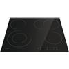 Candy CEH6DXECTT/1 piano cottura autonomo Hi-Light, larghezza 60 cm, funzionamento Mono Touch, 4 zone di cottura, timer, sicurezza bambini, senza cornice, vetro nero