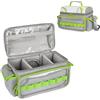 Jaffzora Custodia da trasporto compatibile con Toniebox 2 e 1 Starter Set, graziosa borsa portaoggetti per personaggi Tonies Figures, cuffie e accessori (solo borsa), Grigio&verde, 12 x 7 x 9 inches