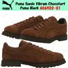 Puma Suede Vibram Chocotart Puma Black 406920-01 taglia uomo