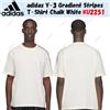 Adidas T-shirt adidas Y-3 Gradient Stripes bianco gesso KU2251 taglia giapponese