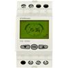 4GREEN TD 10W - Interruttore Orario Digitale da Guida DIN 2 Moduli, Timer Settimanale a Cavalieri Virtuali con Display LCD Retroilluminato, Relè 16A, Cambio Automatico Ora Legale, Bianco