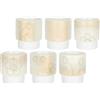 THUN - Set 6 caffeini in porcellana, Pure Elegance - D 5,7cm x H 6,5cm - Porcellana smaltata con smalti apiombici alimentari e decalco alimentari.