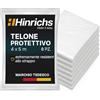 Hinrichs 8x Telo Copritutto 4x5m - Teli per Imbiancare - Teli Plastica per Coprire - Totale 160 m² Telo Plastica - Telo Imbianchino Copritutto - Telo Copri Tutto - Telo Pittura - Qualità LDPE