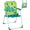 Relaxdays Poltroncina Pieghevole da Campeggio per Bambini, Sedia da Pesca per Esterni, Portatile, da Spiaggia, Colorata
