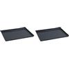 Paderno 41745-40 Teglia Rettangolare in ferro blu - Stampo da forno antiaderente, bordi alti, utilizzabile come vassoio, 40 x 30 cm, Altezza 3 cm (Confezione da 2)