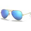 Ray-Ban Ray Ban 3025 Aviator 58 012/17 Occhiali Sole Oro Opaco/Blu Specchio