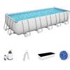 Bestway Piscina Rettangolare Power Steel Fuori Terra cm 640x274x h.132 Con Pompa Sabbia