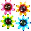 4pz Fiori da Parete in Metallo Fioritura con Appendino Triangolare per Pa