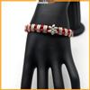 Bracciale Tibetano Rosso Uomo Donna Braccialetto Regolabile Etnico con Perline