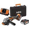 AEG BEWS18-115BLLI-502C Smerigliatrice Angolare Brushless 18V +2 batterie 5.0 Ah