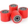 SWAWIS 4 pezzi Ruote Transpallet Poliuretano 80 x 70mm Asse 20 mm con Cuscinetti