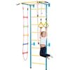 VEVOR Spalliera Struttura per Arrampicata su Parete da Ginnastica per Bambini con Scala Svedese in Acciaio al Carbonio, Barra per Trazioni e Scala in Corda e Anelli, Portata 100 kg, Multicolore