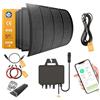 enjoy solar Kraftwerk da balcone 800W_RC® MI2S-800D + 4 moduli solari flessibili da 200 W + cavo di collegamento di alimentazione AC da 5 m + 2 cavi di prolunga CC MC4 da 1,2 m/2 m x 2 m + nastro in acciaio inox