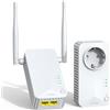 STRONG AV600 Kit Powerline con Pass-Through, WiFi 300Mbps, Presa Integrata, Ripetitore Powerline WiFi HomePlug AV2, Plug & Play, Modalità Risparmio Energetico, Port LAN 100Mbps (POWERLWF600DUOEUV2)
