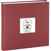 Hama Fine Art Album Fotografico, 30 X 30 cm, Bordeaux | Vano di copertura da personalizzare con una foto, carta protettiva in vetro, capacità fino a 400 foto, bordeaux
