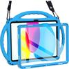 TOPESCT Custodia per bambini per iPad A16 di 11a/10a generazione (2025/2022) 11/11, realizzata in silicone adatto ai bambini, con protezione schermo integrata, custodia antiurto con supporto per