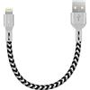 iSOUL Cavo iPhone Corto, iSOUL Cavo lightning USB Intrecciato Corto da 15 cm per iPhone 13/12/11/Pro/XS/Max/XR/X/10/8/7/6s Plus, iPad Air/Pro/Mini, iPod [Sincronizzazione Ultra Veloce & Ricarica]