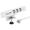 maxtrack Presa da tavolo NV62L 3 prese con contatto di protezione con 2 porte USB e 2 porte LAN, presa multipla per casa con fissaggio da tavolo, pulsante di accensione e spegnimento, ciabatta con