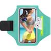 GlasFlength Fascia da Braccio con Borsa Auricolare, Porta Cellulare Corsa Sweatproof Porta Telefono Corsa Cellulare Braccio Portacellulare Armband per iPhone 15/14/13Galaxy S24/S23 6.7(Azzurro Cielo)