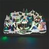 GALILEO Villaggio natalizio con musica e 52 led, a batterie e corrente, 54x30x30 cm, Santa's House