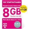 Deutsche Telekom Telekom MagentaMobil - Scheda SIM prepagata L senza contratto, 5G incl. I 15 GB & Allnet Flat (Min, SMS) in tutte le reti + roaming EU I Surf con 5G / LTE Max & Hotspot Flat I 15 EUR di credito