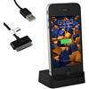 mumbi - Docking station USB per dock station per iPhone 4 4S / stazione base con cavo dati USB con line out