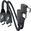 UseBean Cavo USB C a USB C Corto 30CM [2Pezzi], Angolo Retto 100 W USBC 3.2 Gen2x2 Cavo