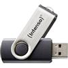 Intenso Basic Line - Chiavetta USB da 64 GB - Pendrive USB 2.0, Silver/Black