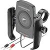 INTERPHONE Crab supporto Smartphone con Ricarica Wireless e USB‑C, da Moto con Ricarica Wireless 15W Qi + USB-C Quick Charge, universale per manubrio 12-32 mm, resistente a vibrazioni e intemperie