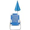 cecaro group Sedia Pieghevole Spiaggina con Ombrello Piegevole Portatile (Azzurr