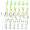 Set 6 Noctilucine Feather Bass Cod per impianti per sabiki per pesca in acqua