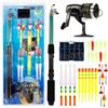Fishing rod set Kit da Pesca Per Principianti-Amico con Mulinello Canna Telescopica e Gancio Ess