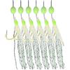Set 6 Noctilucine Feather Bass Cod per impianti per sabiki per pesca in acqua