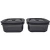 BORA Set di scatole sottovuoto, 2 x 1 l, per alimenti, contenitori