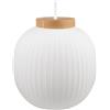 OSRAM DECOR Glass Lantern Pendant light E27, 310mm, White/Wood, Steel/Rubberwood