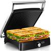 YASHE Piastra Panini 2000W, Tostiera 4 Fette, Griglia Elettrica Apribile 180°, T