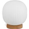OSRAM DECOR Glass Lantern Table lamp E27, 310mm, Wood DECOR, Rubberwood/Metal/Gl