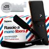 Sapiens Rasoio a Mano Libera | 25 Mezze Lamette Barba + Custodia da trasporto -