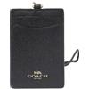 Coach Card Case COACH Outlet Crossgrain Leather Lanyard ID Case F57311 IMBLK