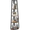 Scaffale Angolare a 5 Ripiani, Libreria Angolare Con Telaio in Metallo, Libreria