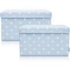 Does not apply Set Di 2 Contenitori per Bambini (37 X 25 X 21 Cm), Cestino Portaoggetti per Cam