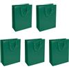 SIGEL GT500 Gift bags, large, 33 x 26 cm, matte, dark green, 5 pcs.