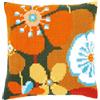 Vervaco Kit Cuscino Punto Croce FIORI RETRÒ Set Ricamo Principianti Cuscini Gobelin Decorativi ca. 40 x 40 cm Accessori Per Lavoretti Creativi DIY Casa Decor Hobby Adulti Cross Stitch